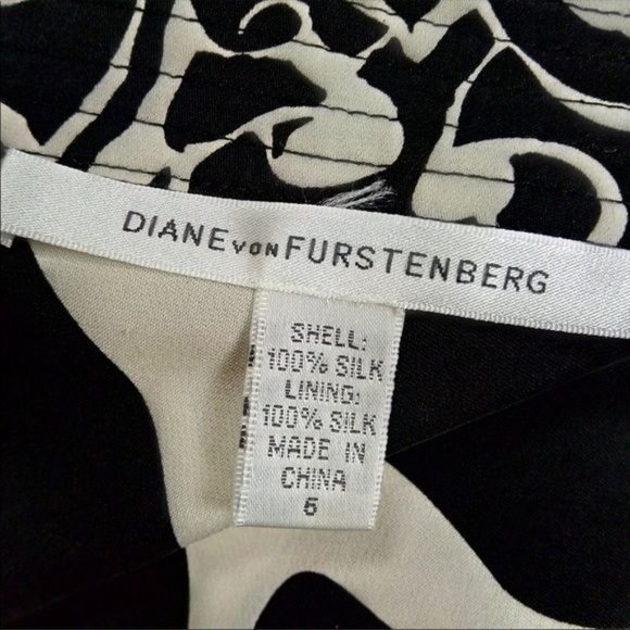 Diane Von Furstenberg | Floral Print Silk Drawstring Cuffed Sleeve Midi Dress - Picture 6 of 8